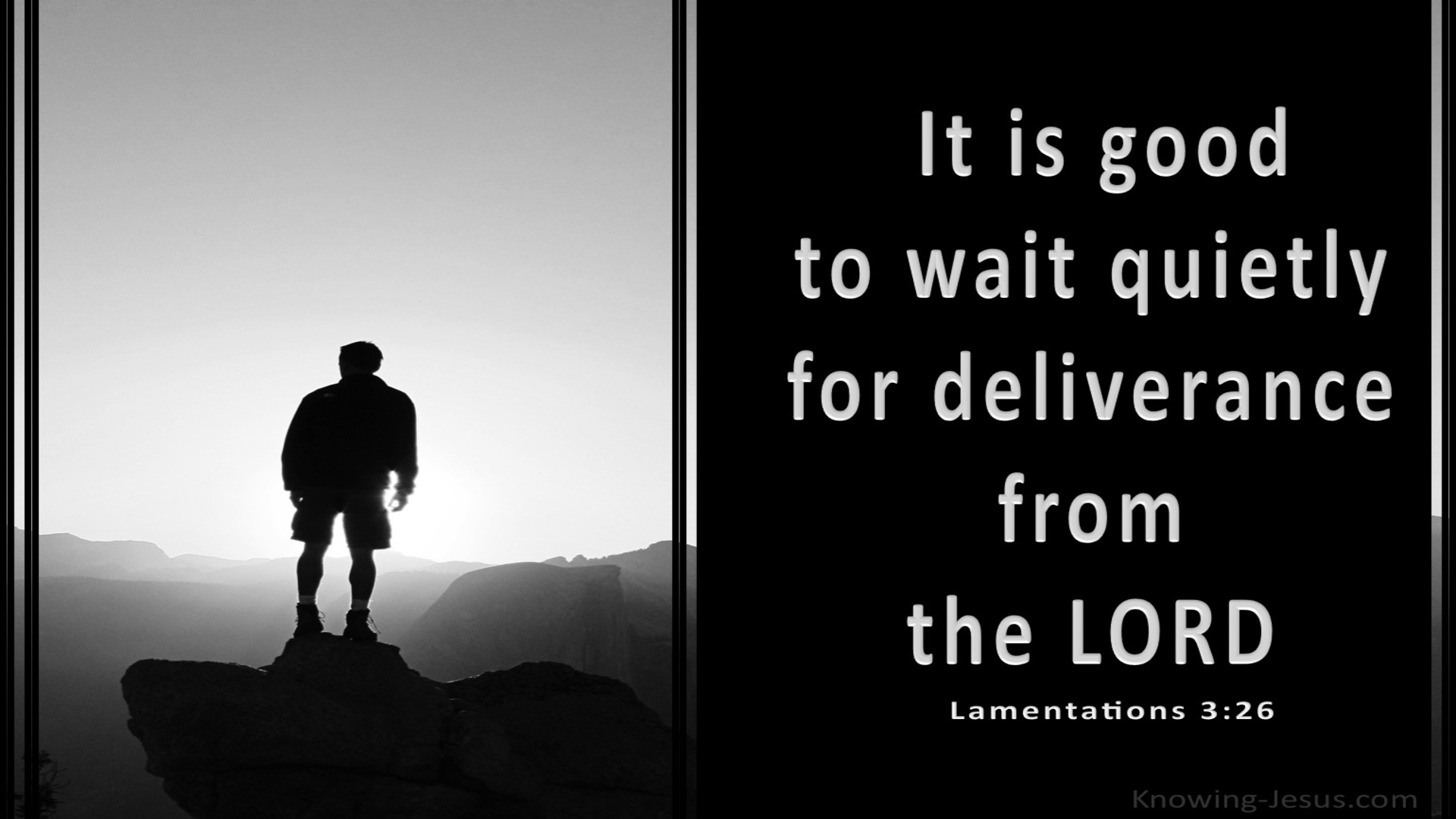 Lamentations 3:26  It Is Good To Wait Quietly (black)